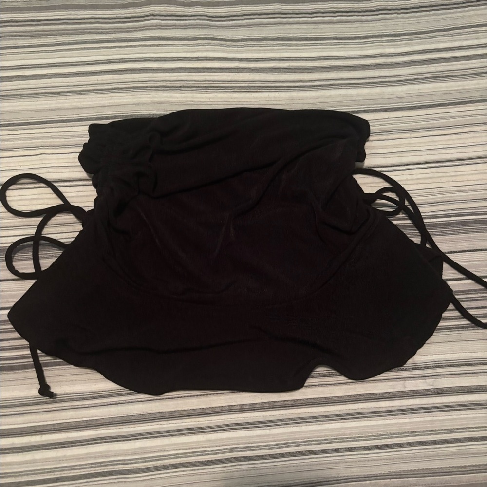Black Ruched skirt